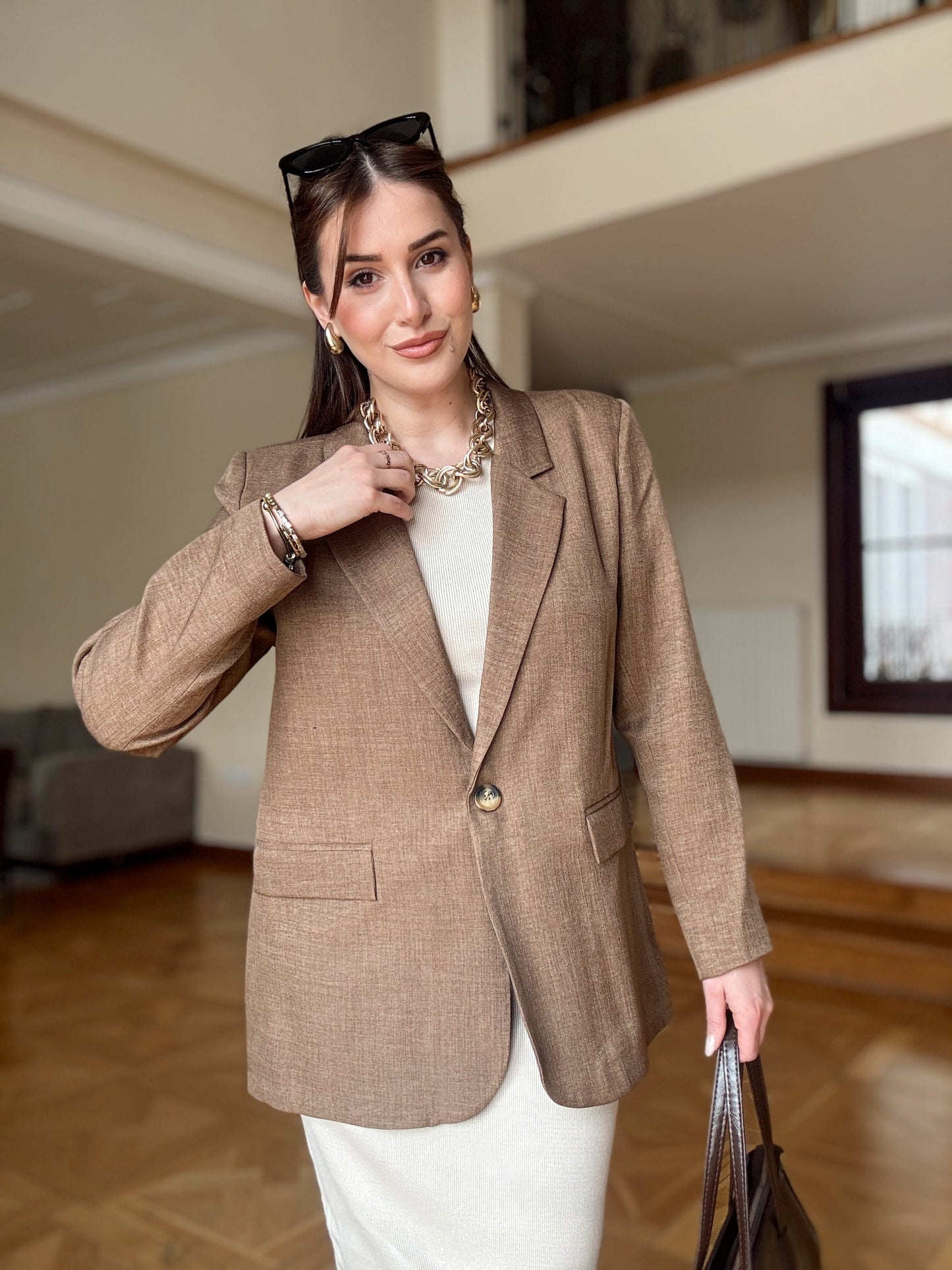 Sara Keten Ceket Kahve