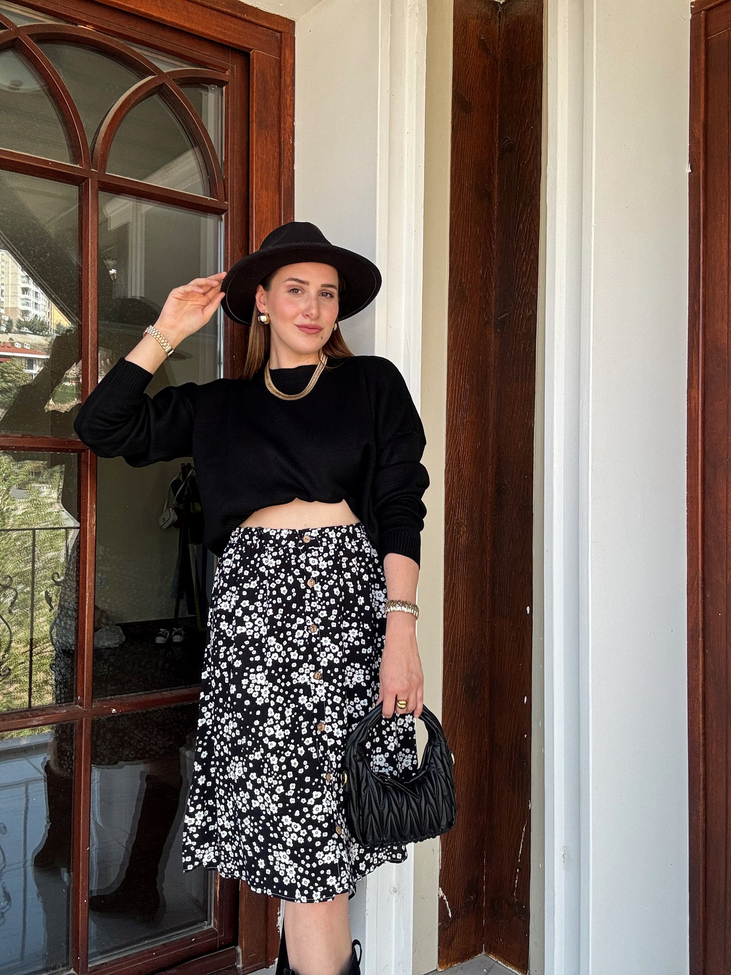 Basic Crop Kazak - SİYAH