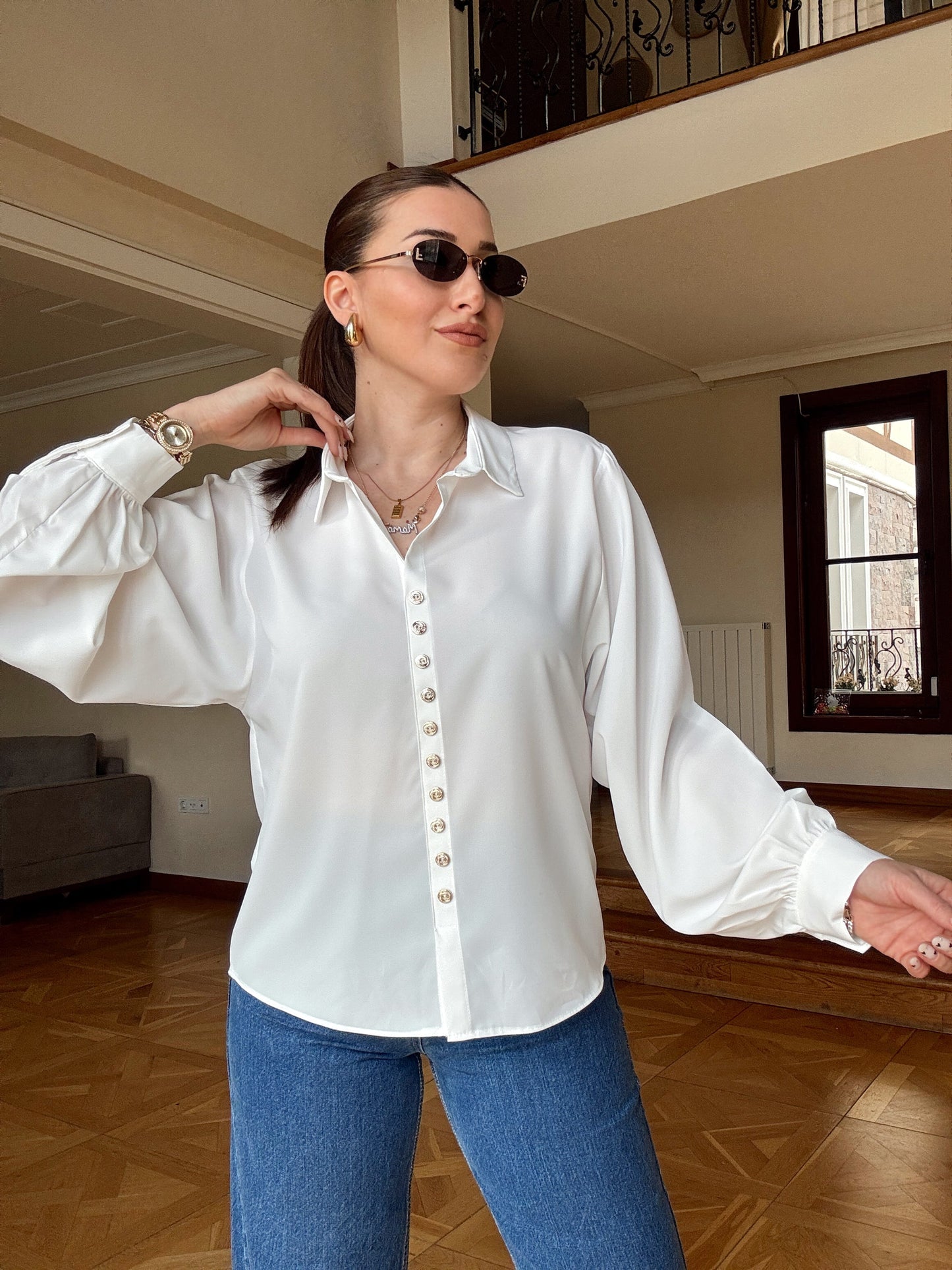 Jessica Gömlek Beyaz