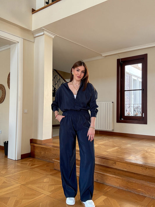 Parlak ikili takım Lacivert