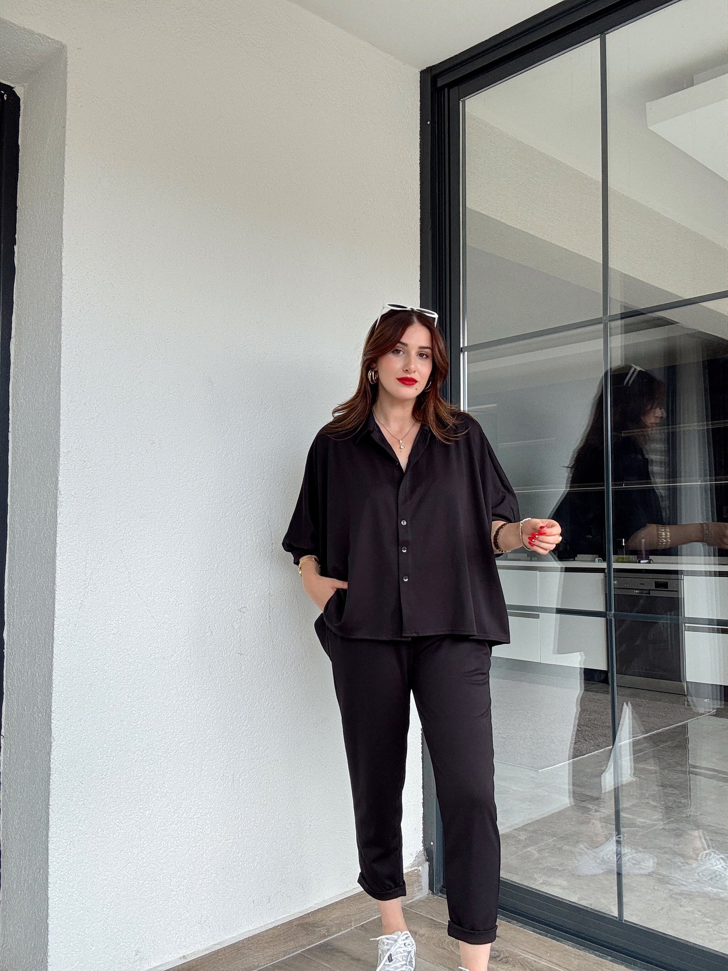 Premium Kumaş İkili Takım Siyah