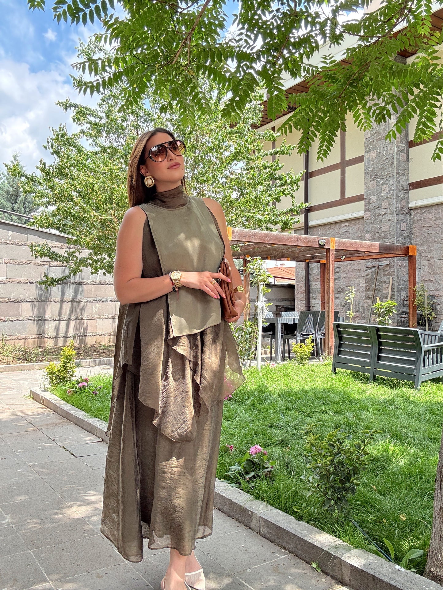 Fiona Etekli Premium Takım Haki