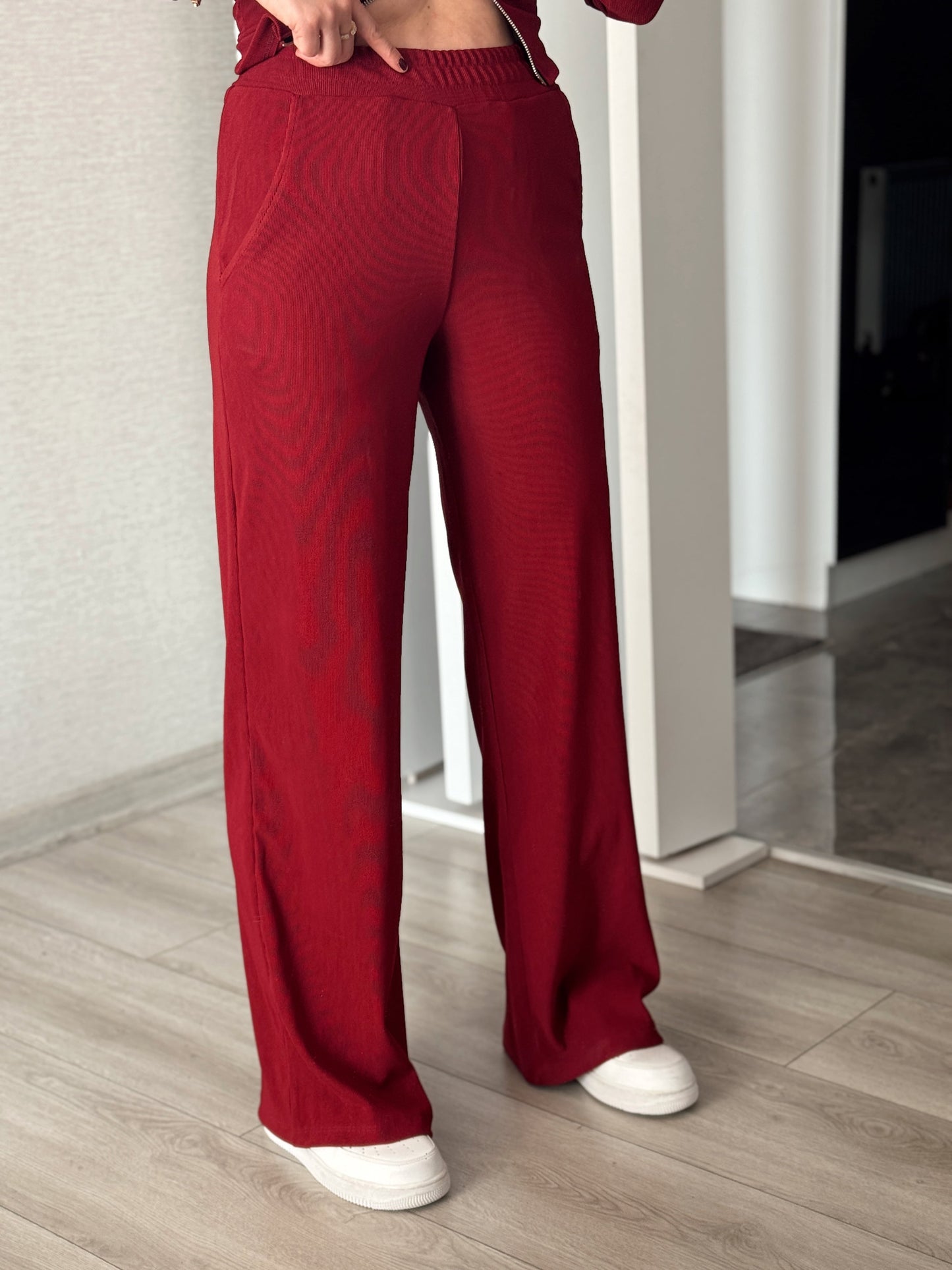 Ottoman Bol Paça Pantolon KIRMIZI