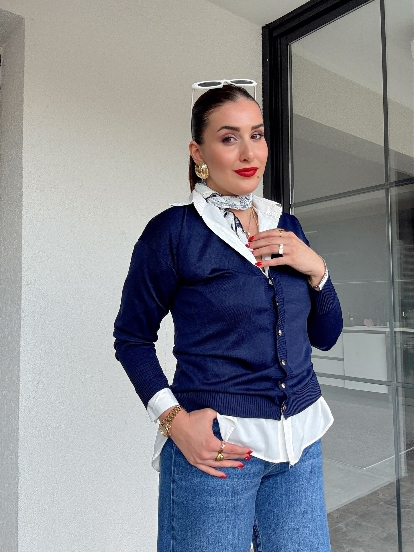 Premium Basic Hırka Lacivert