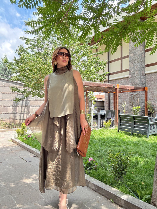 Fiona Etekli Premium Takım Haki