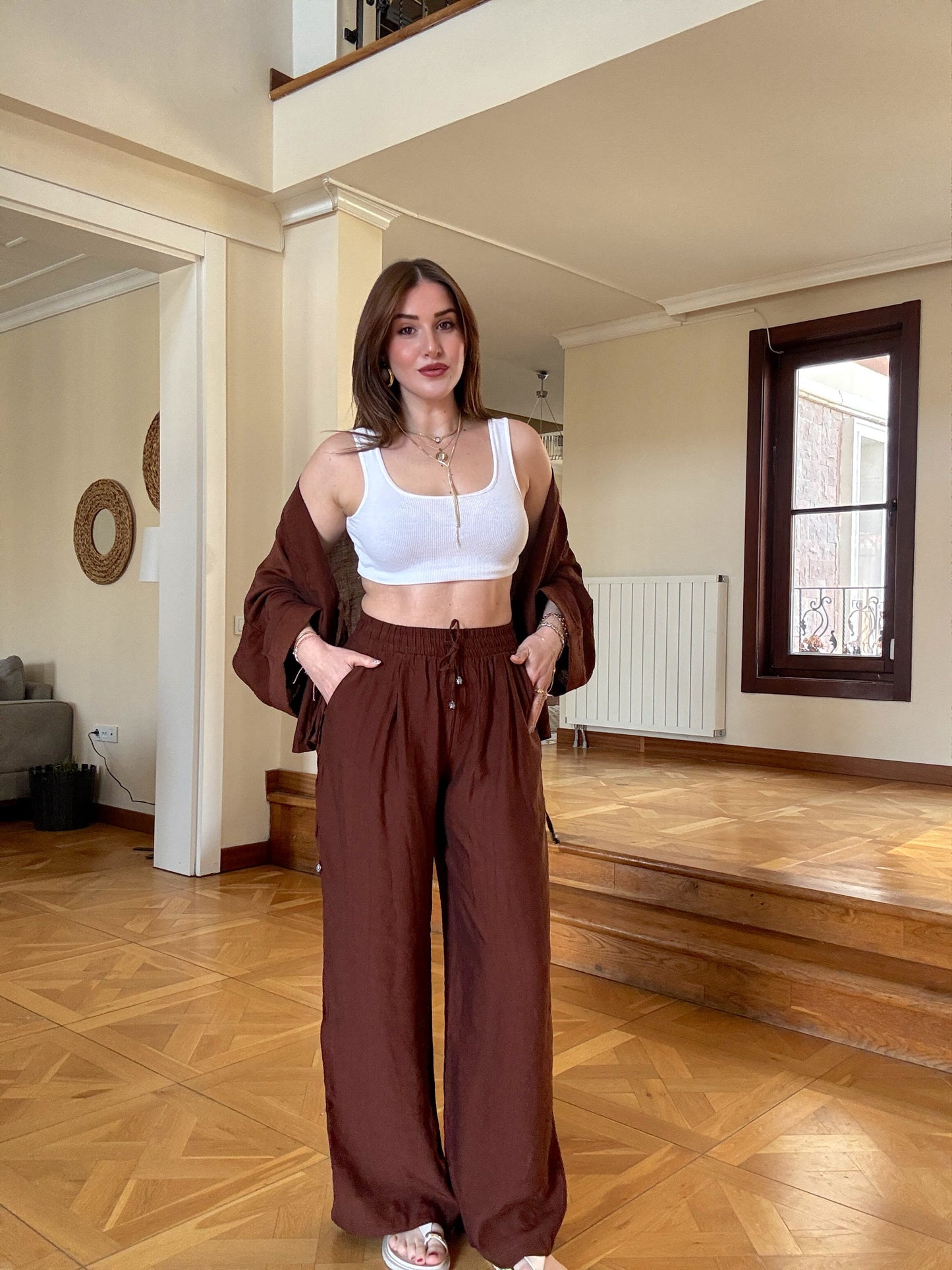 Kimono Takım Kahve