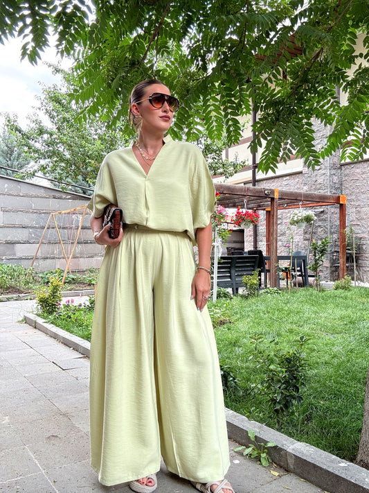 Oversize tensel ikili takım MİNT YEŞİLİ