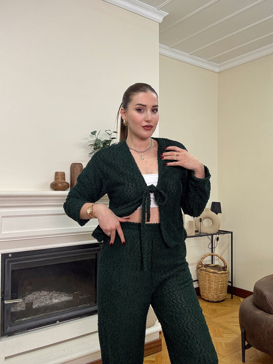 Bağlama detay örgü takım-YEŞİL