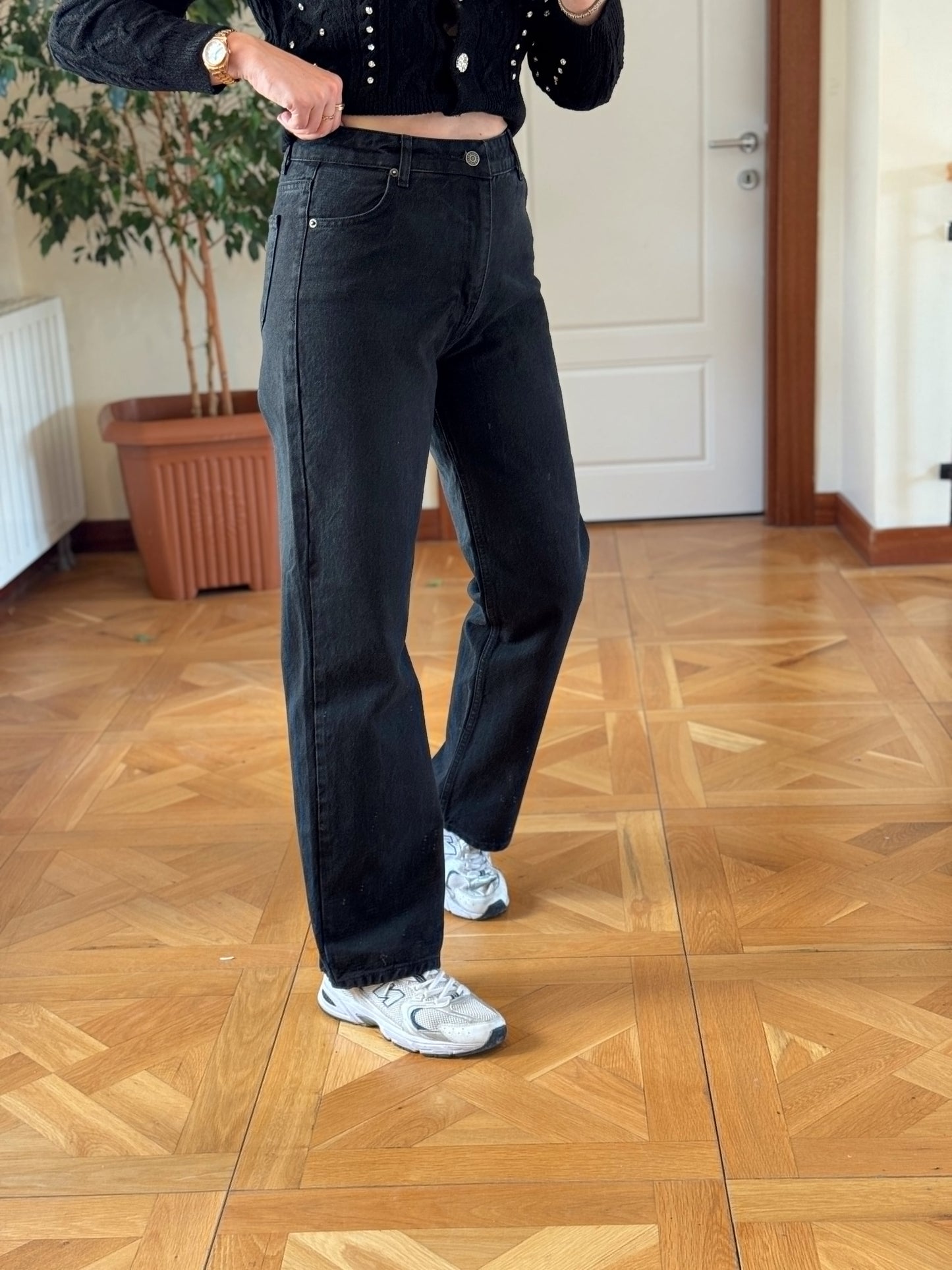 Palazzo kot pantolon-SİYAH