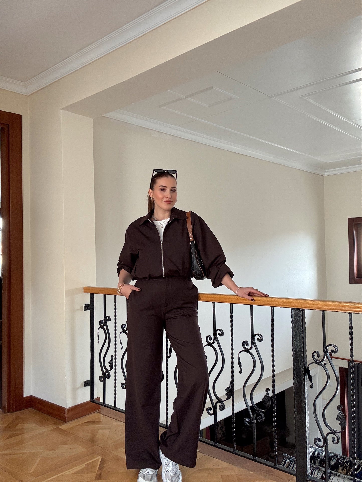 TİNA premium palazzo pantolon KAHVERENGİ