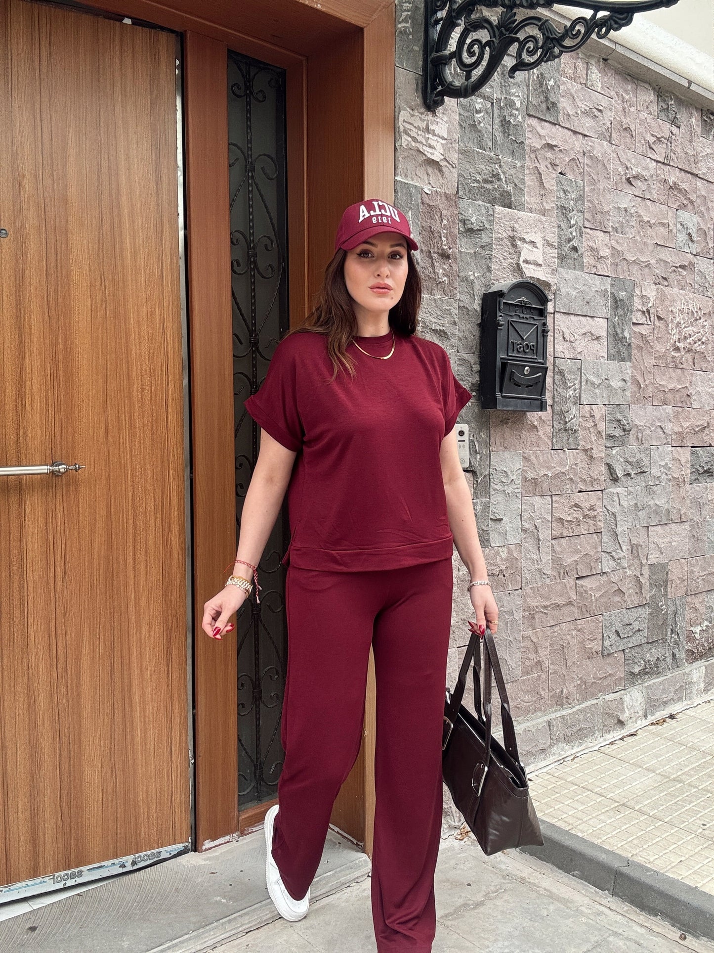 Modal kumaş ikili takım BORDO
