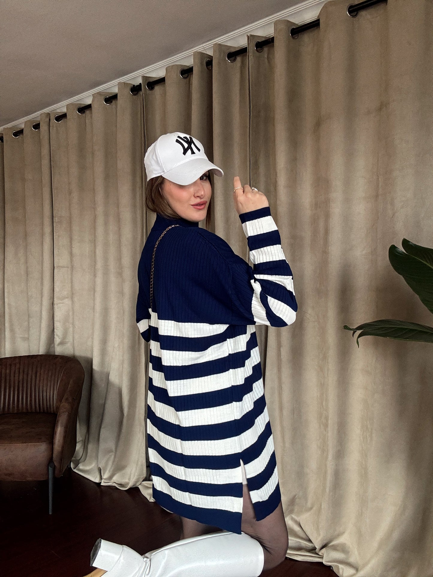 Yarım Balıkçı Fitilli Tunik - LACİVERT