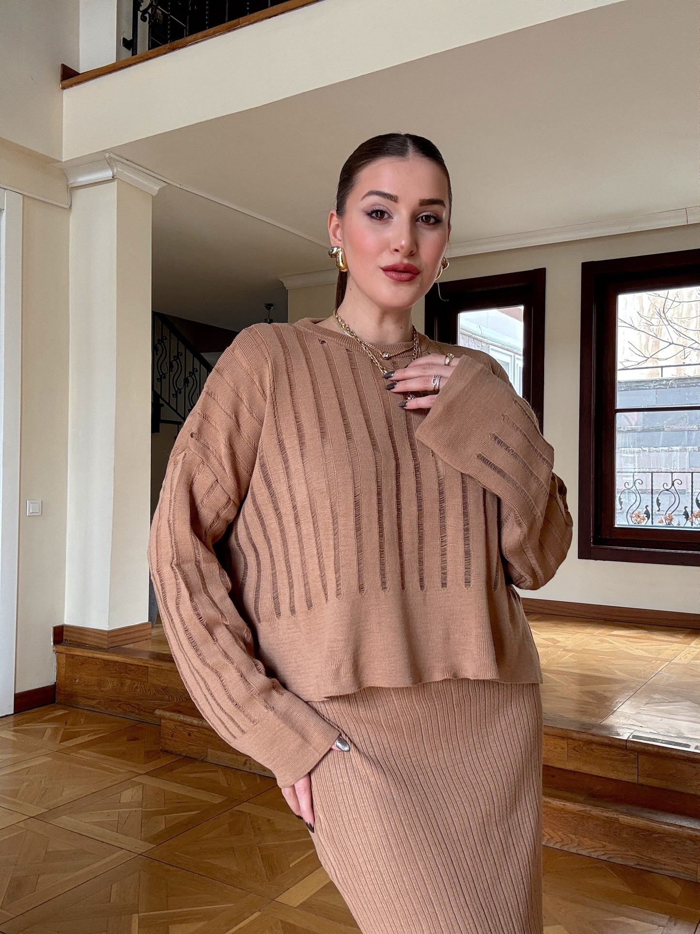 LARİS ajurlu ikili takım CAMEL