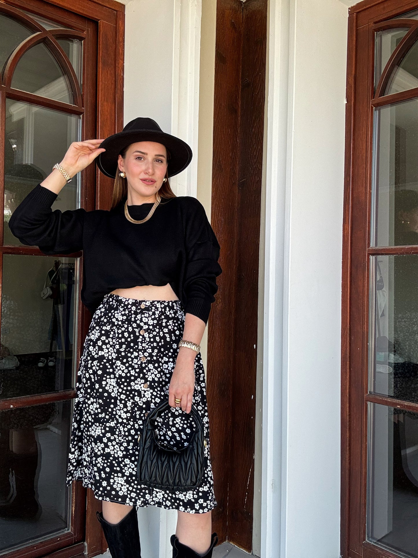 Basic Crop Kazak - SİYAH