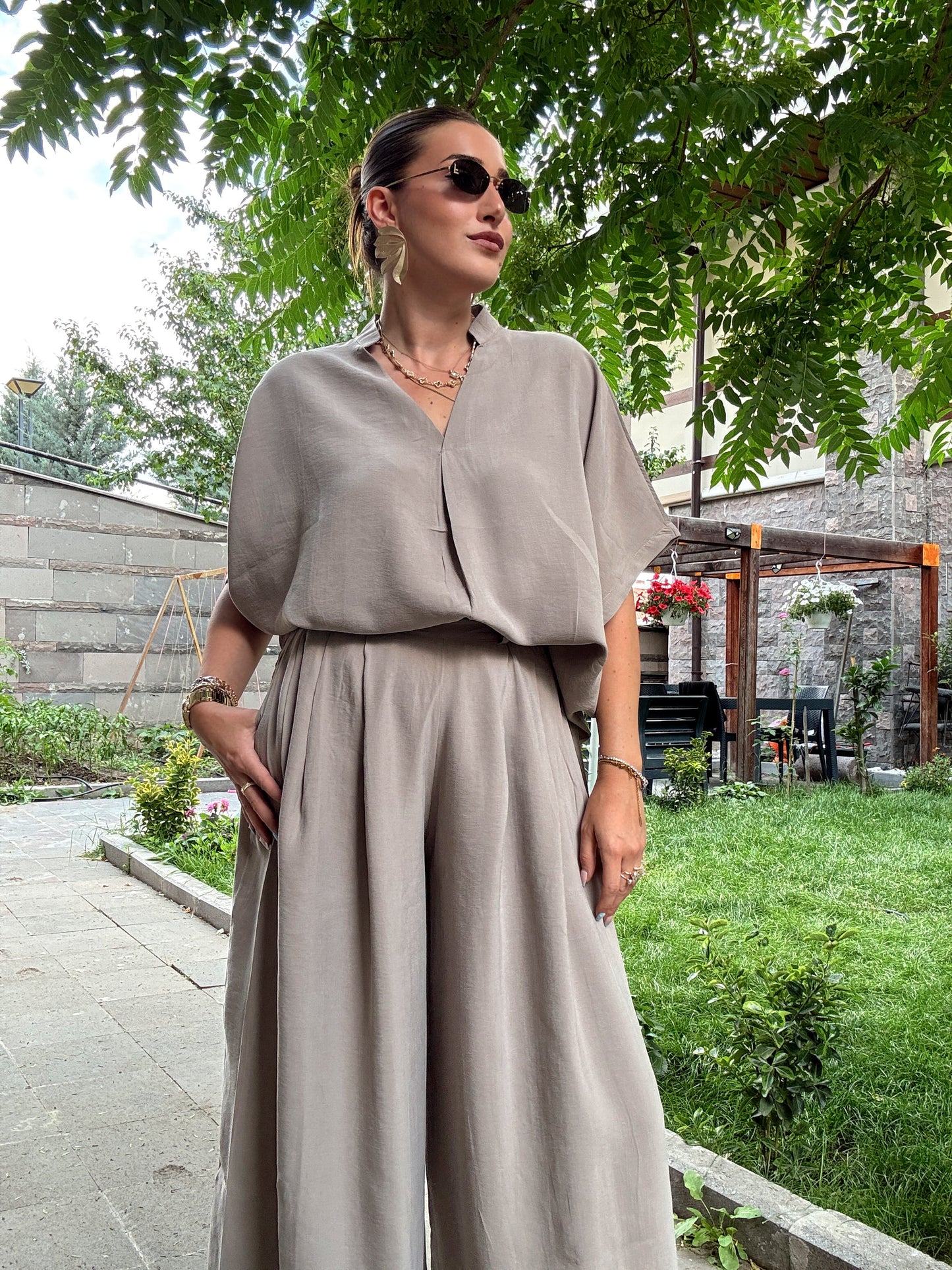 Oversize tensel ikili takım VİZON