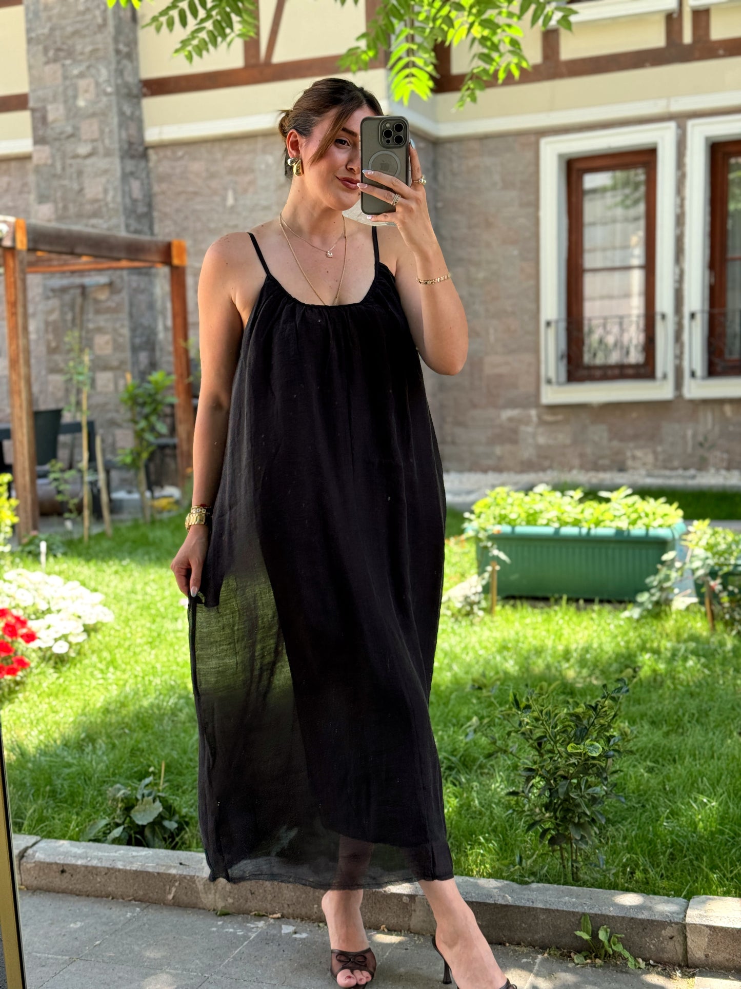 Bluzlu Premium Elbise Siyah
