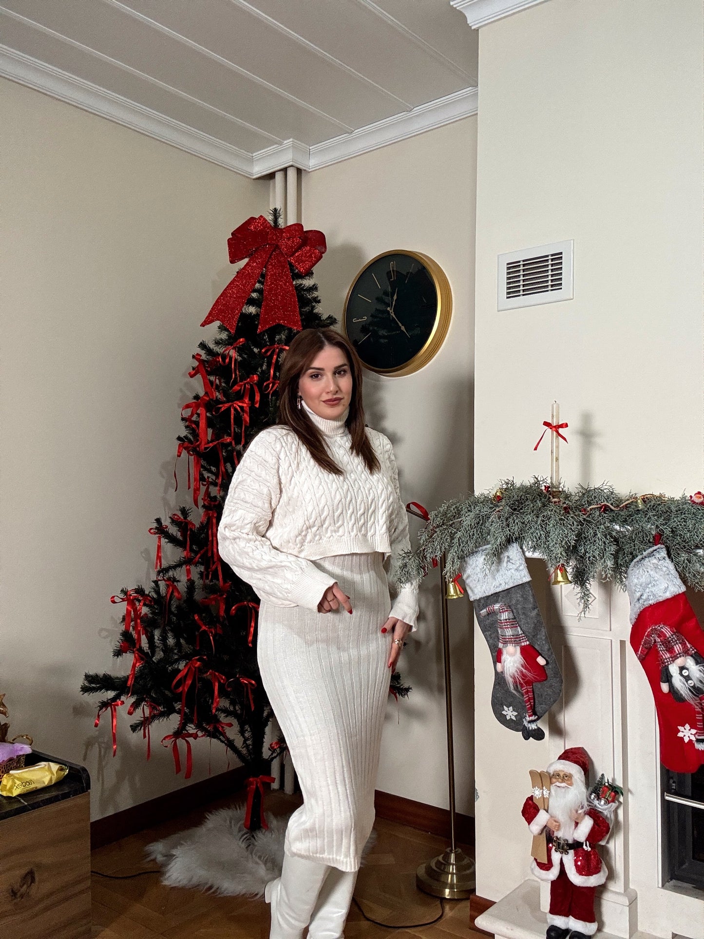 Balıkçı Saç Örgü Jileli Takım-LATTE