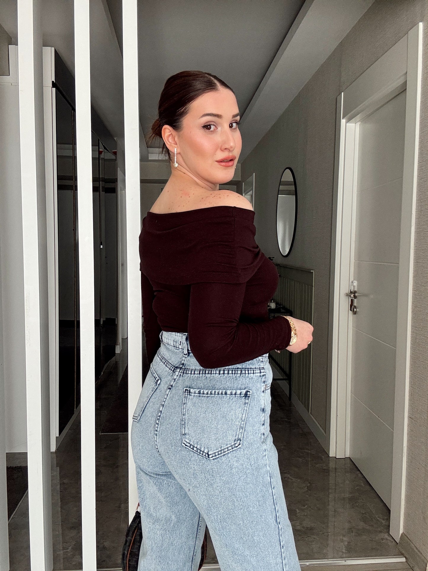 Bol Paça Kot Pantolon - MAVİ