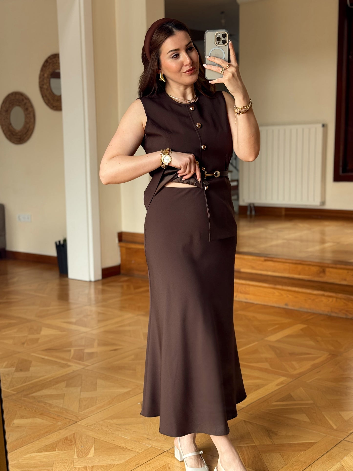 TORİNO Etek-KAHVERENGİ