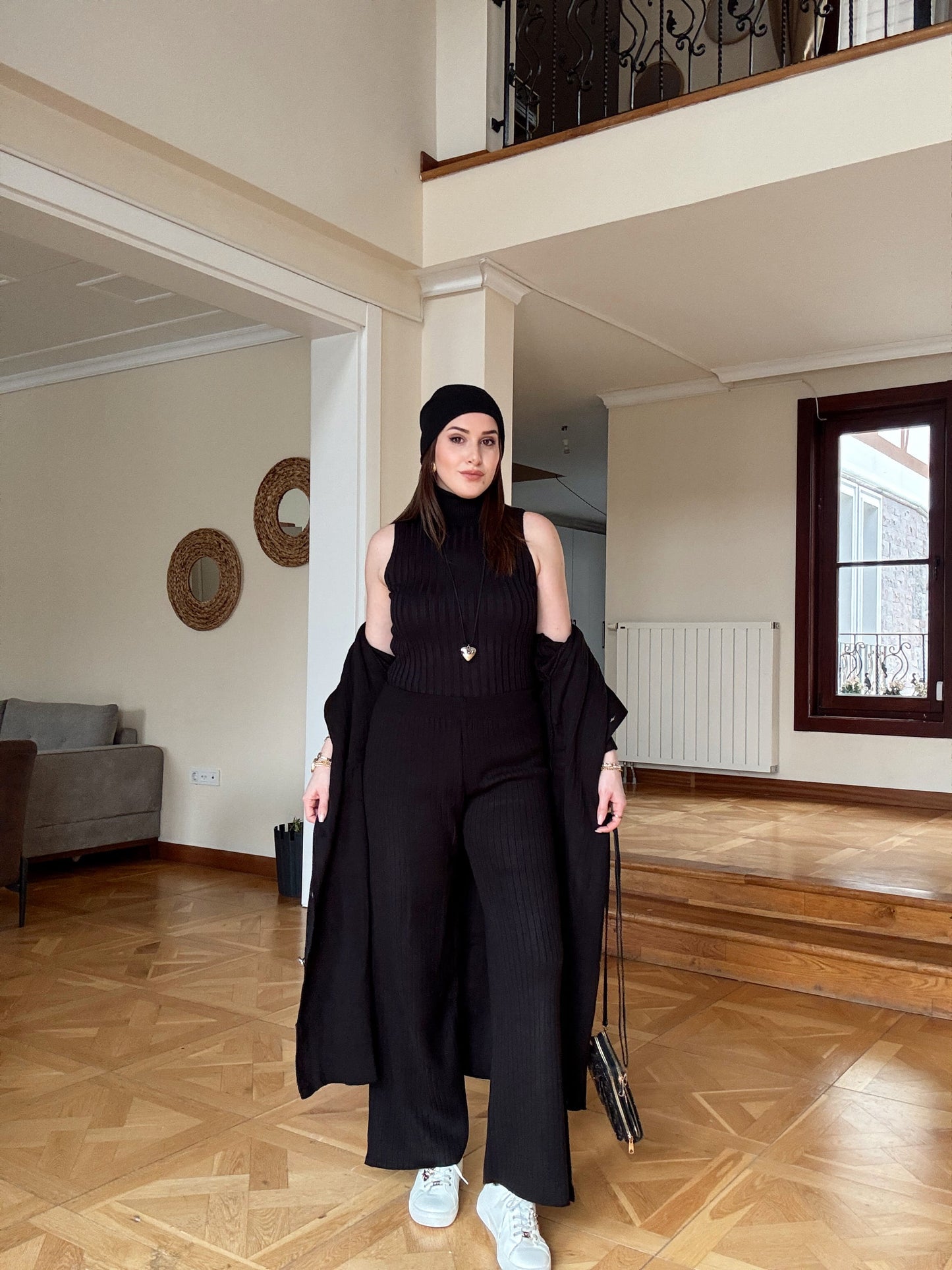 Kolsuz balıkçı yaka badi-SİYAH