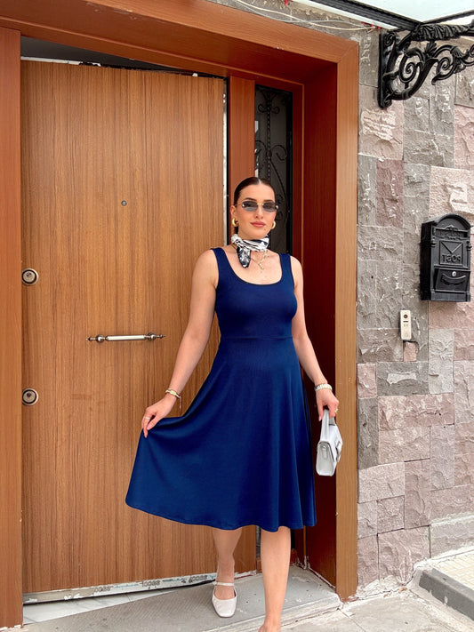 Askılı KILOS Elbise Lacivert