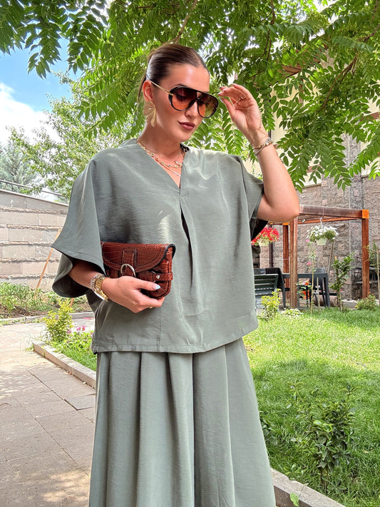 Oversize tensel ikili takım HAKİ