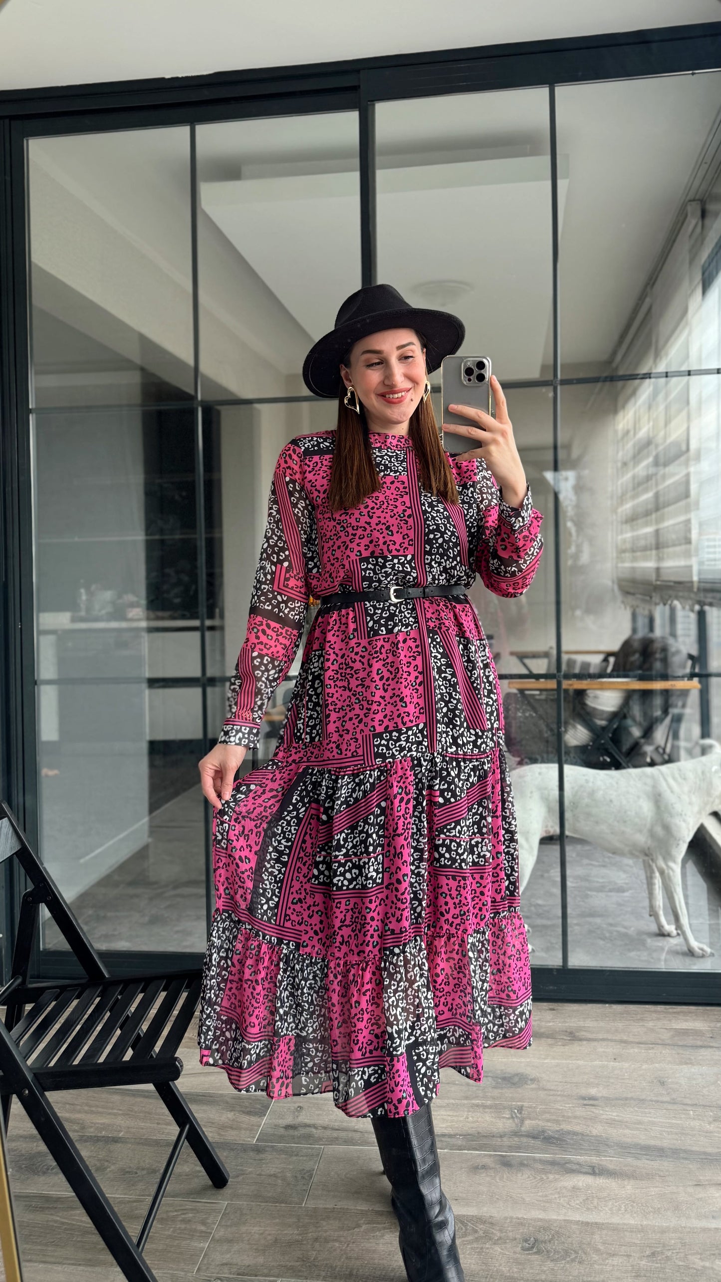Neiba Elbise - PEMBE