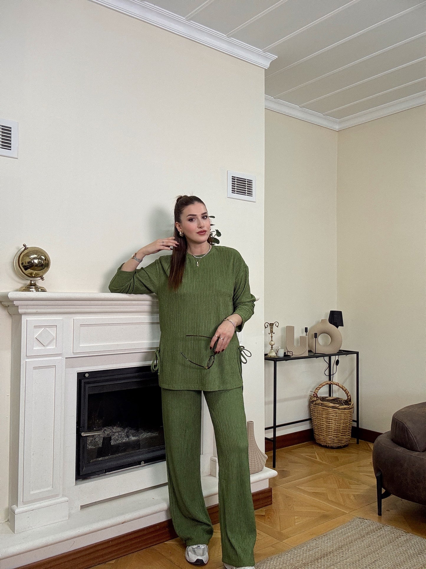 Yan bağlama detay bürümcük takım-YEŞİL