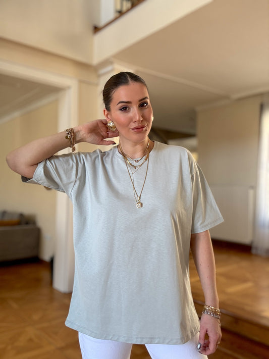 Oversize Tişört Mint Yeşili