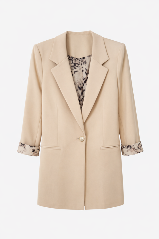 Astarı Desenli Ceket-TAŞ