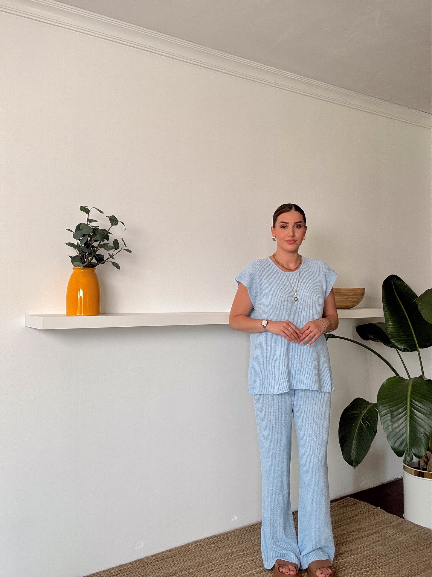 İki parça melanj takım MAVİ