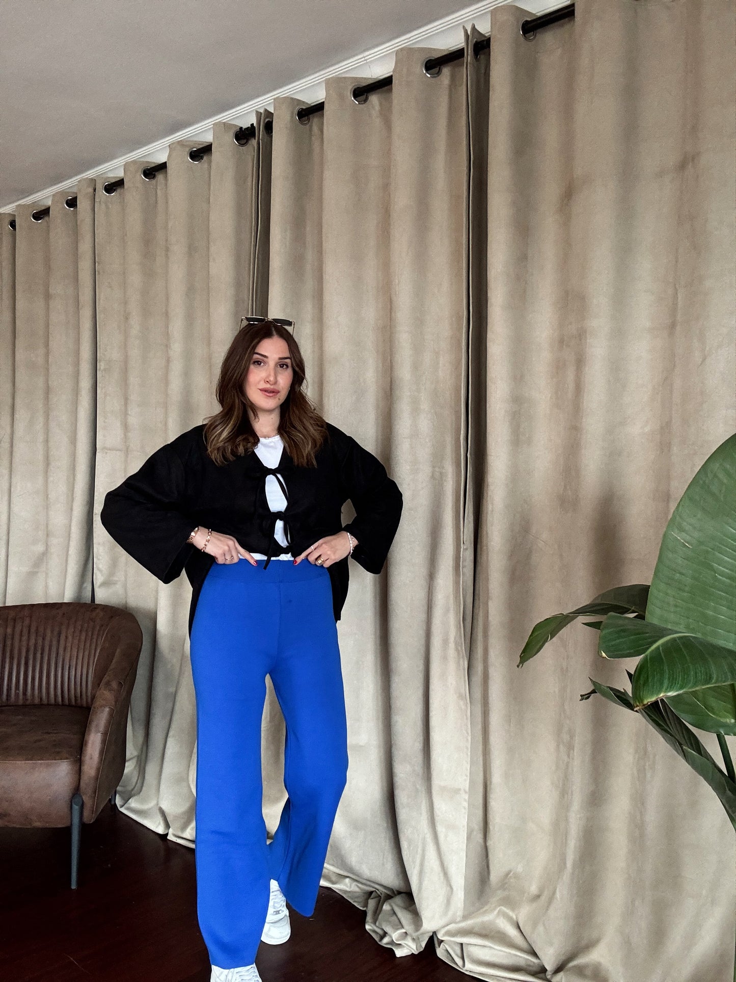 Basic Triko Pantolon - SAKS MAVİ