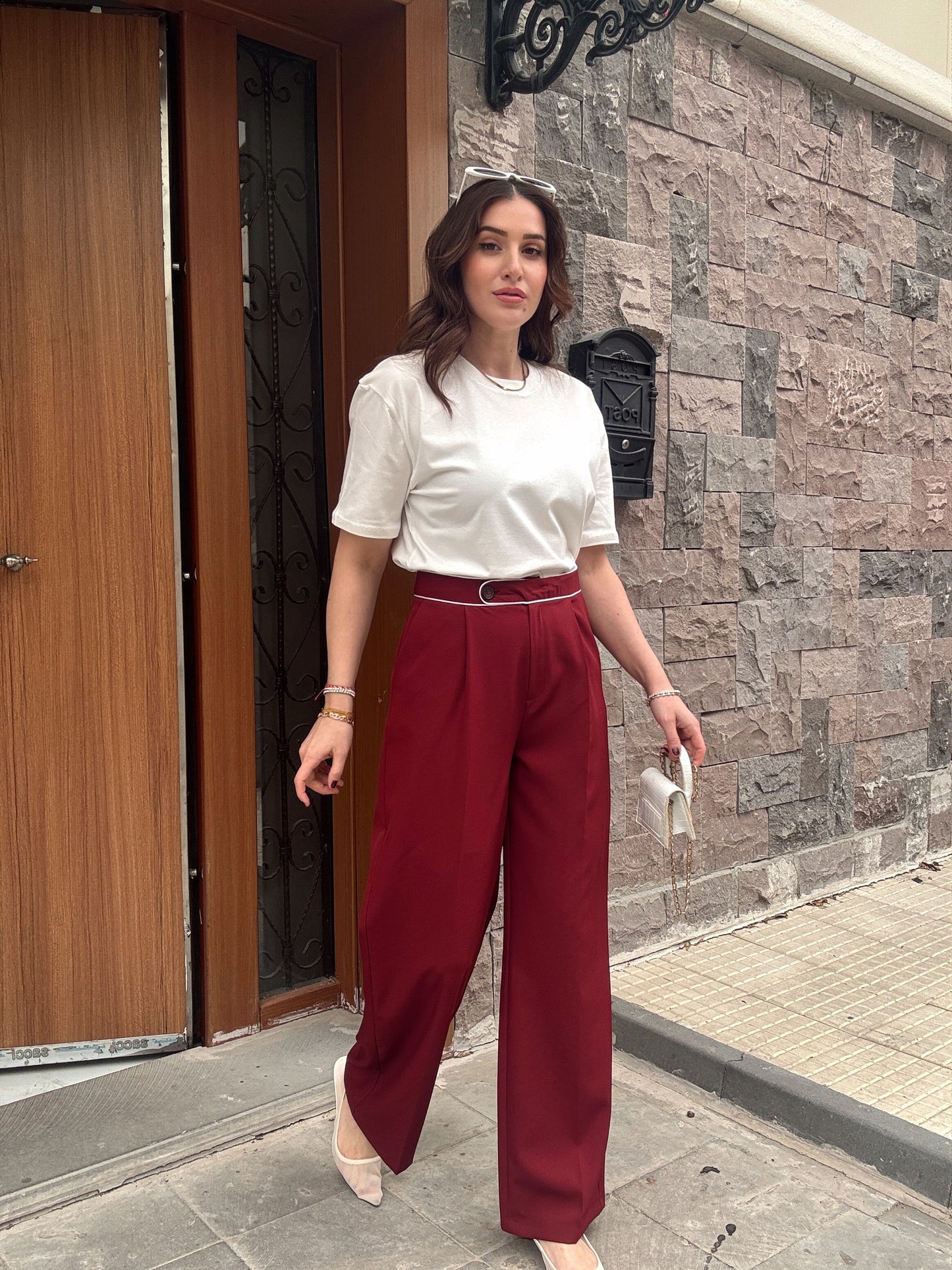 Bisiklet Yaka Basic Tişört BEYAZ