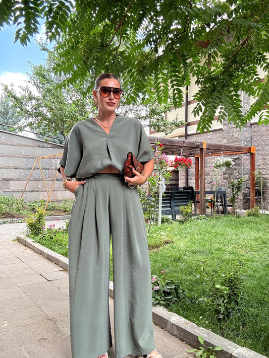 Oversize tensel ikili takım HAKİ