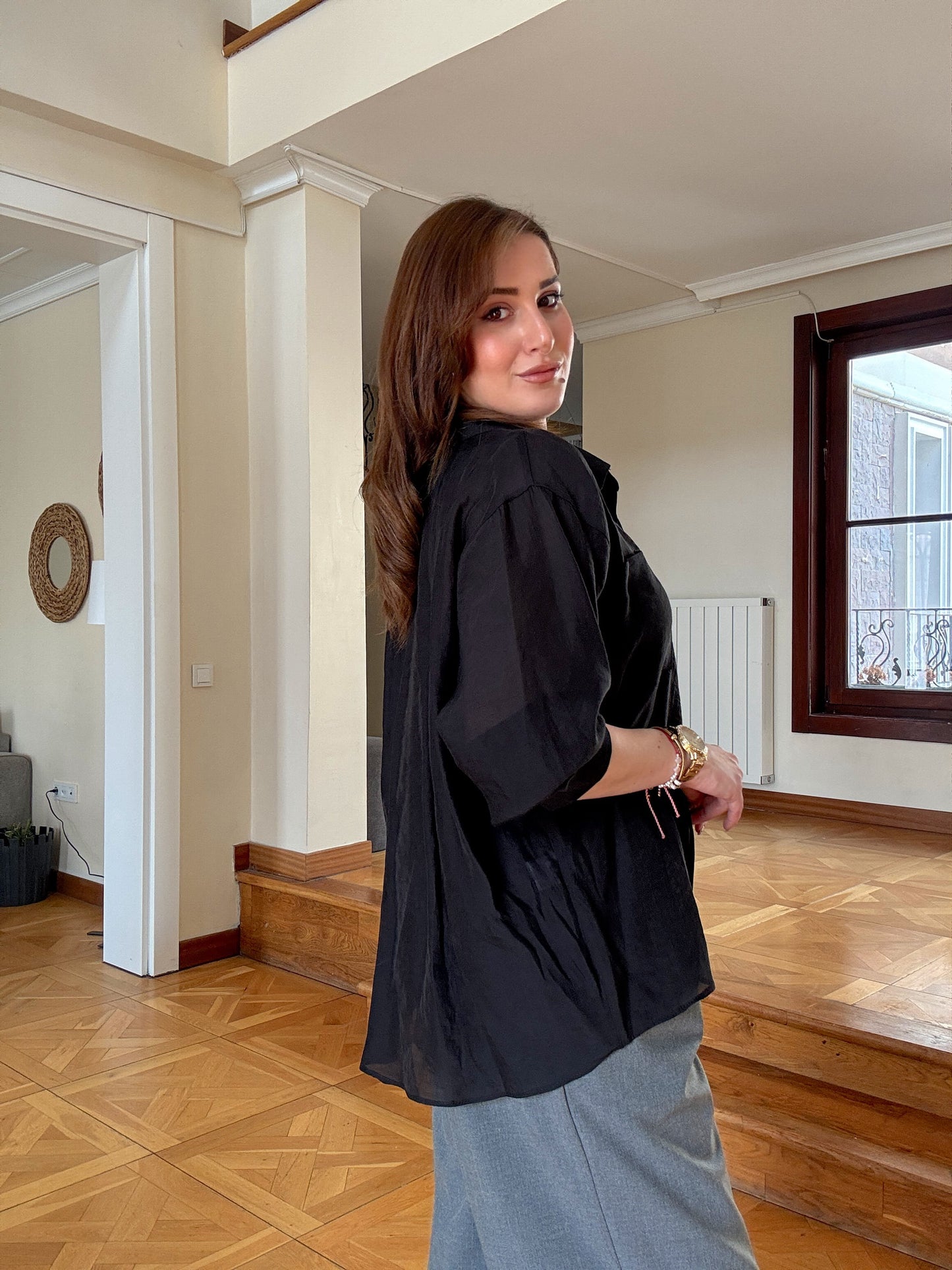 Oversize Premium Gömlek Siyah