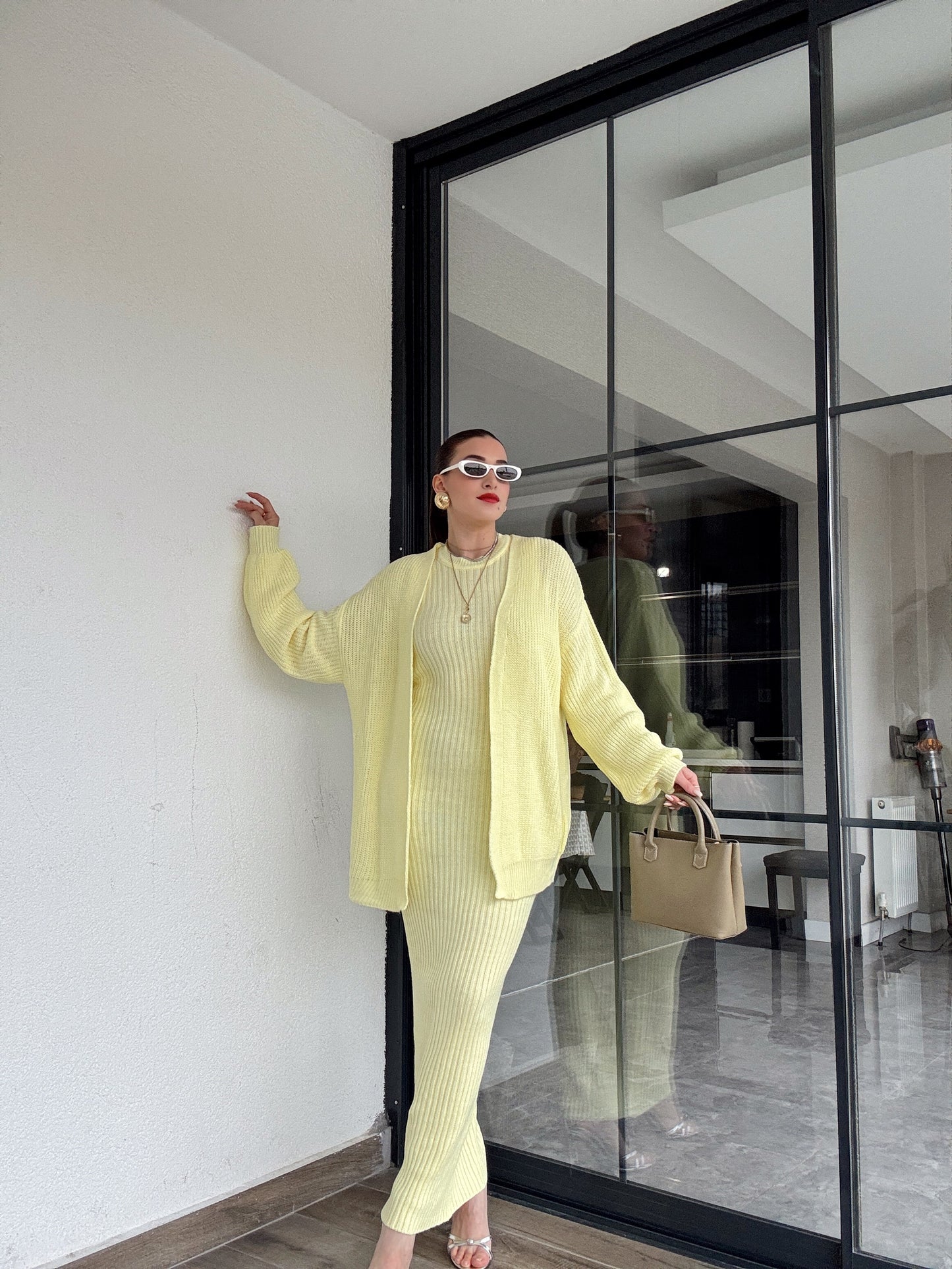 Hırkalı takım elbise-SARI