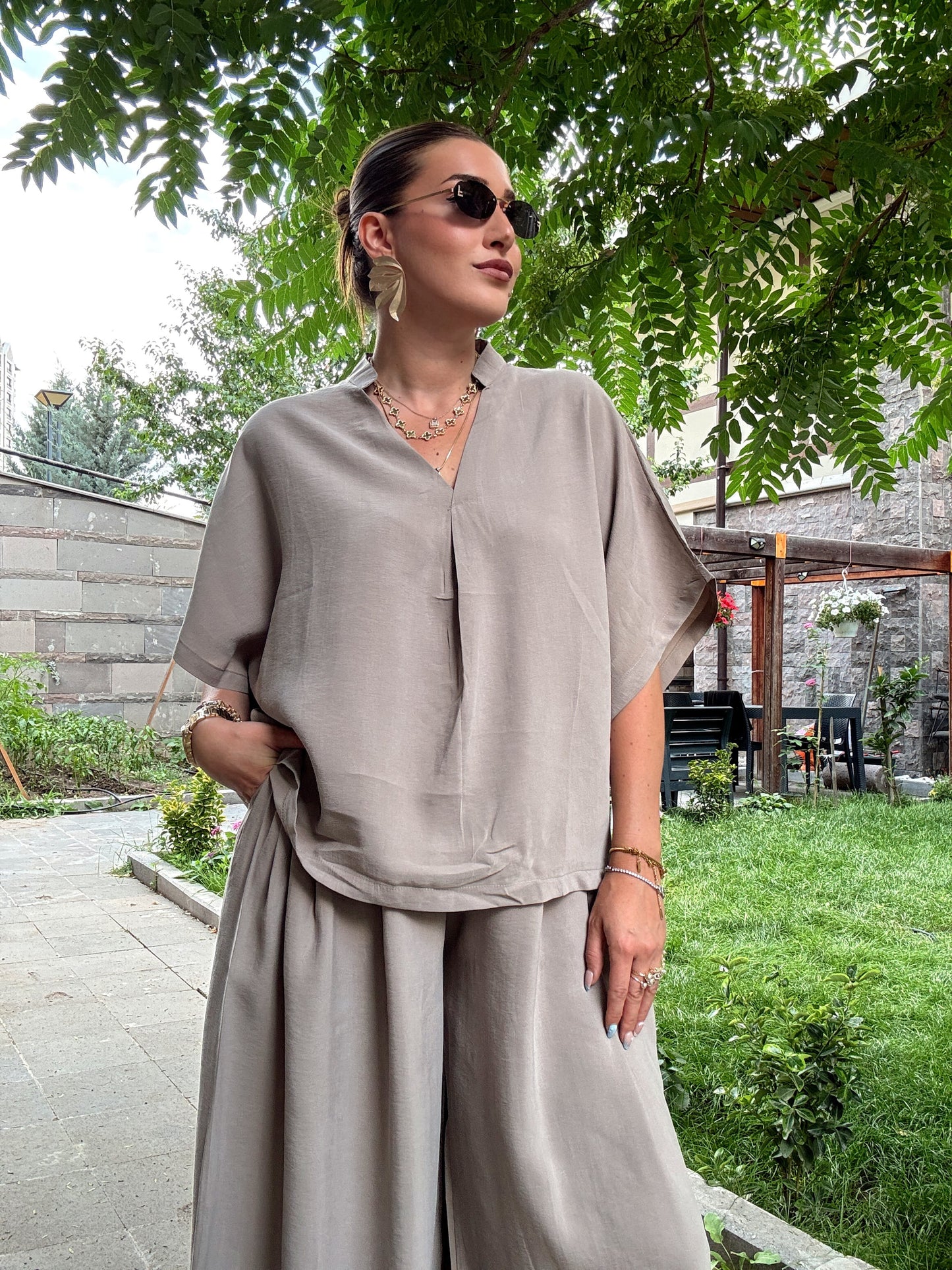 Oversize tensel ikili takım VİZON