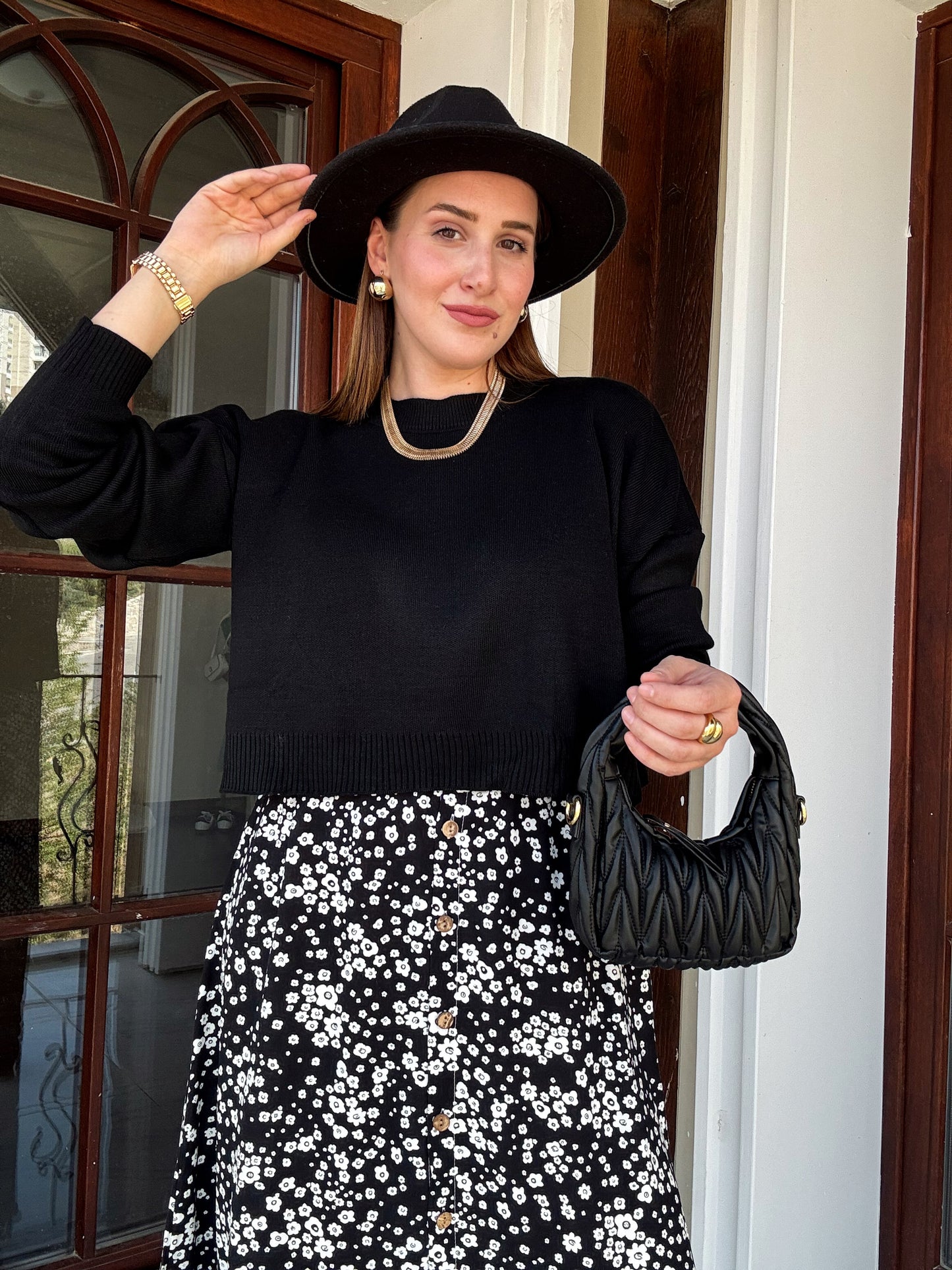 Basic Crop Kazak - SİYAH