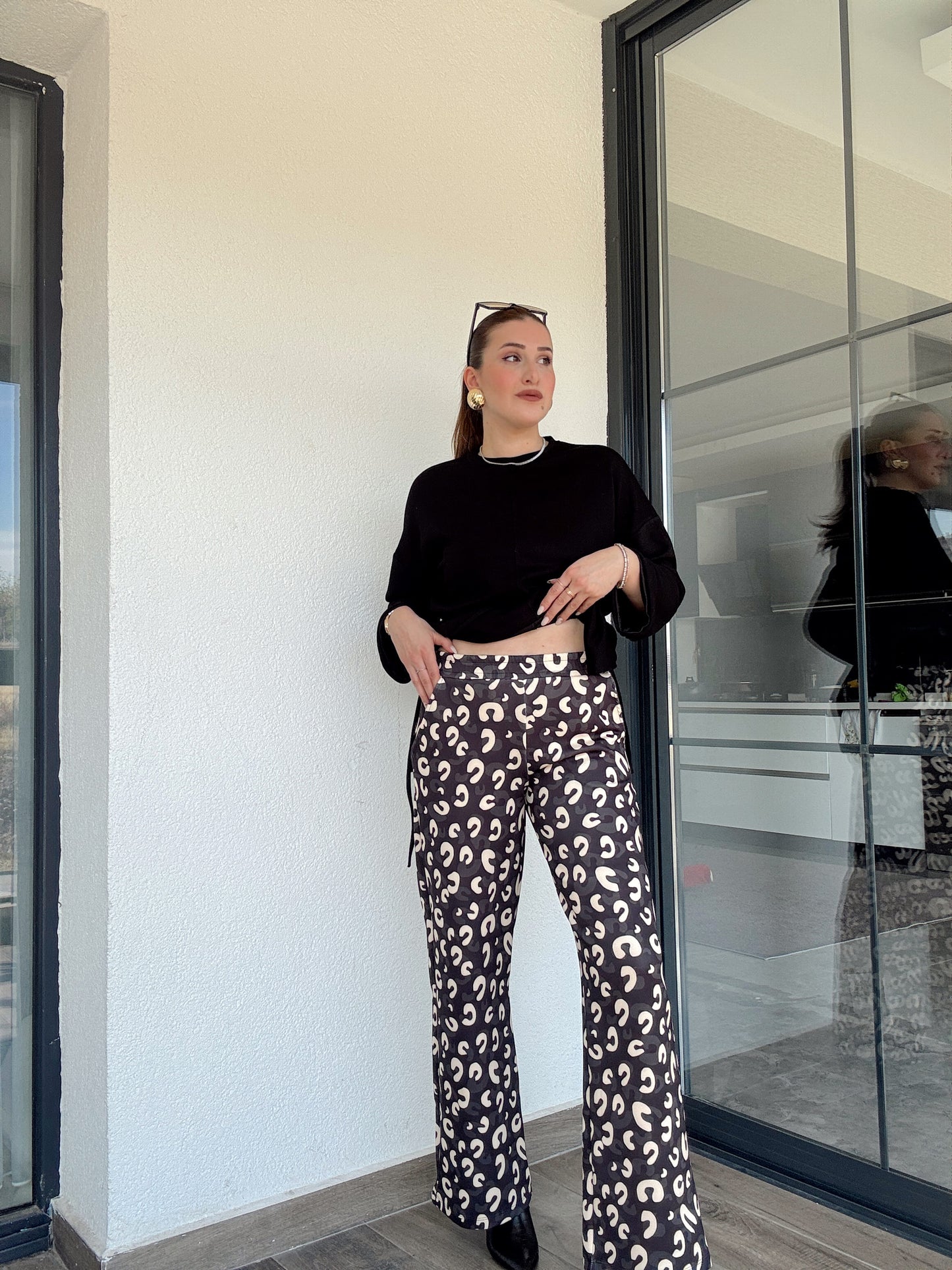 Digital Baskı Palazzo Pantolon - MİX