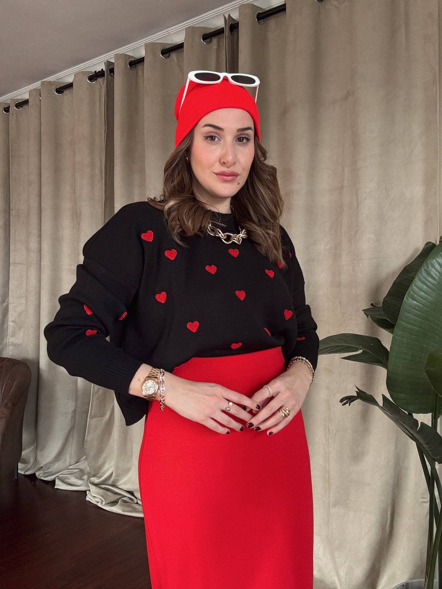 Minik Kalpli Crop Kazak - SİYAH