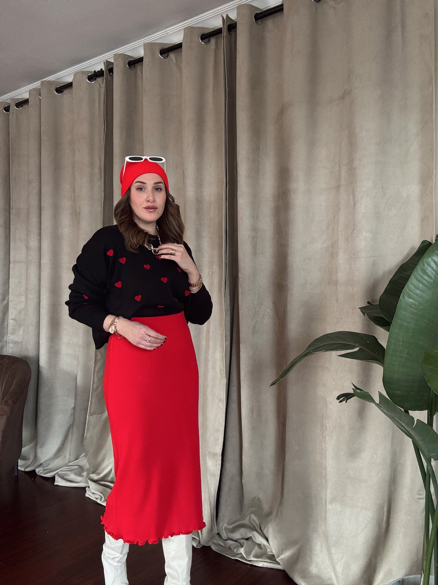 Minik Kalpli Crop Kazak - SİYAH
