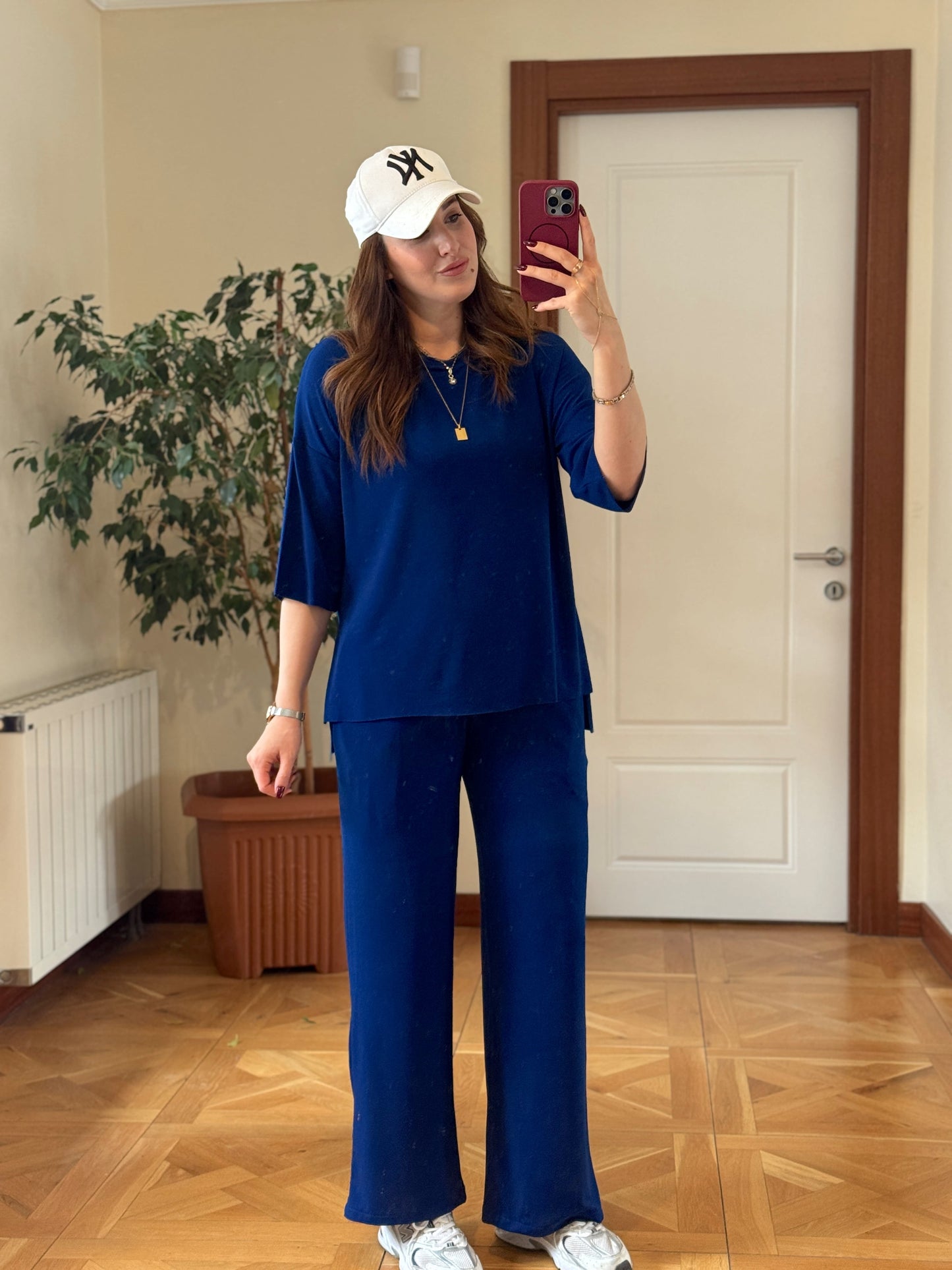 Lazer kesim oys takım SAKS MAVİ