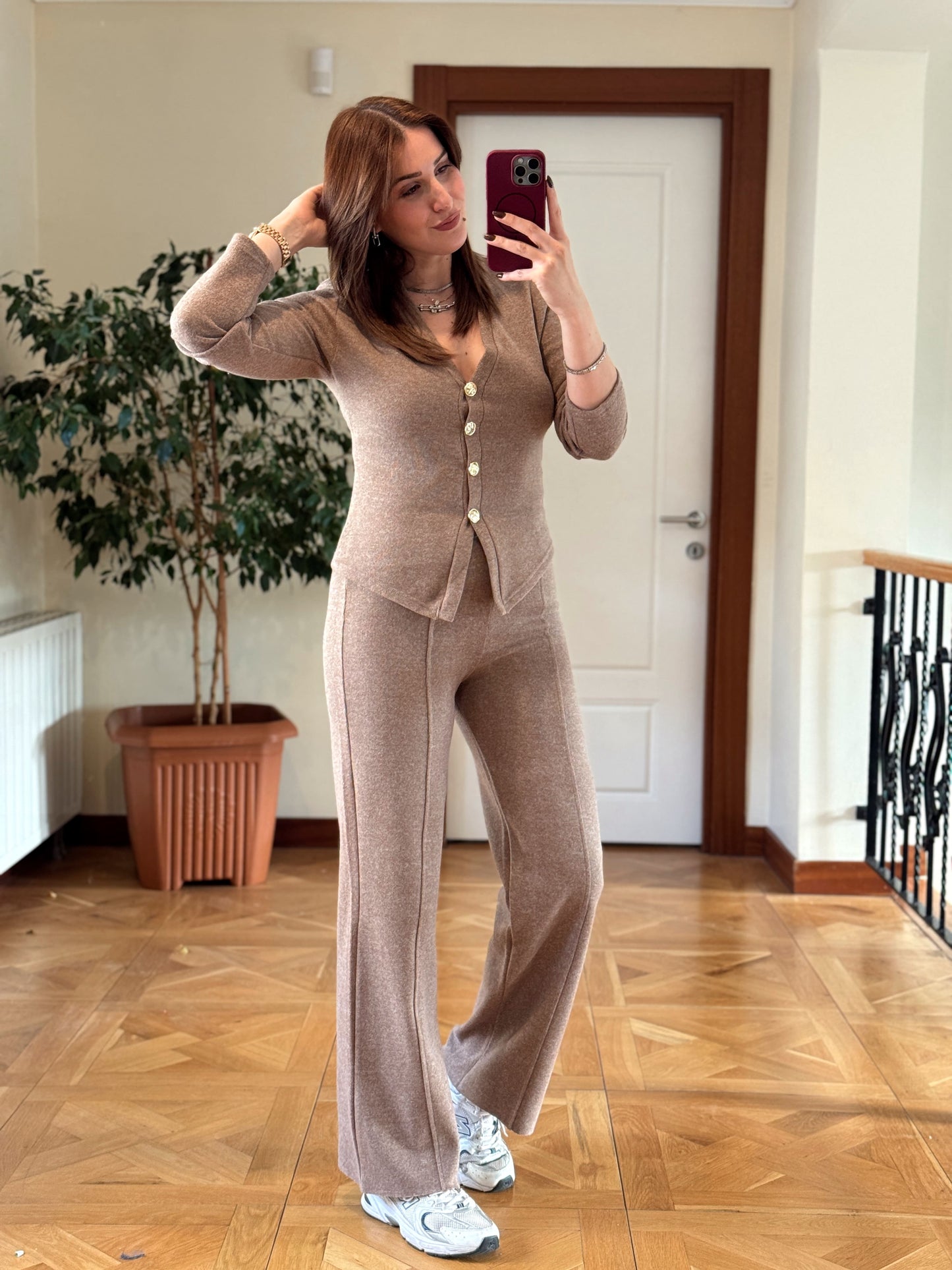 Selanik önü düğmeli ceket çimalı pantolon takım-TARÇIN