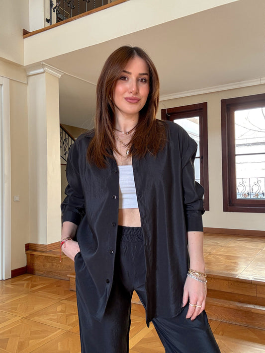 Parlak ikili takım Siyah