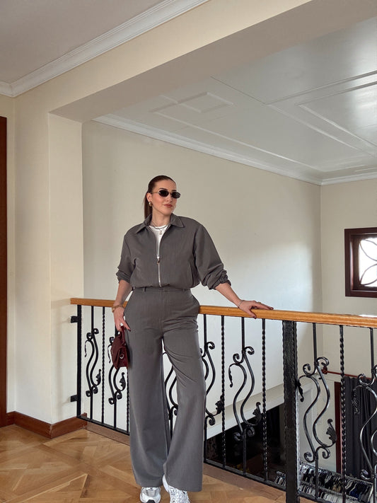 TİNA premium palazzo pantolon GRİ