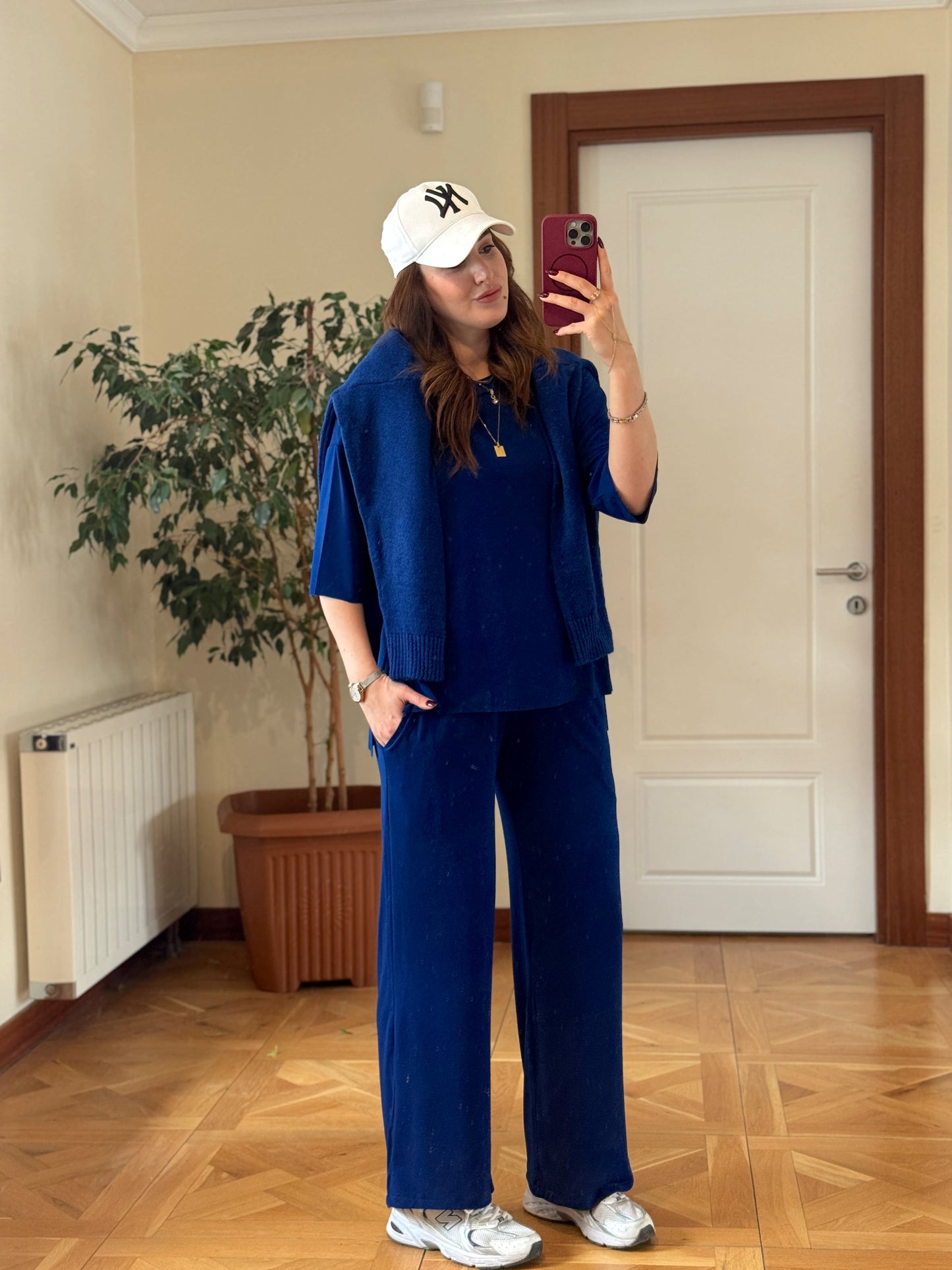 Lazer kesim oys takım SAKS MAVİ