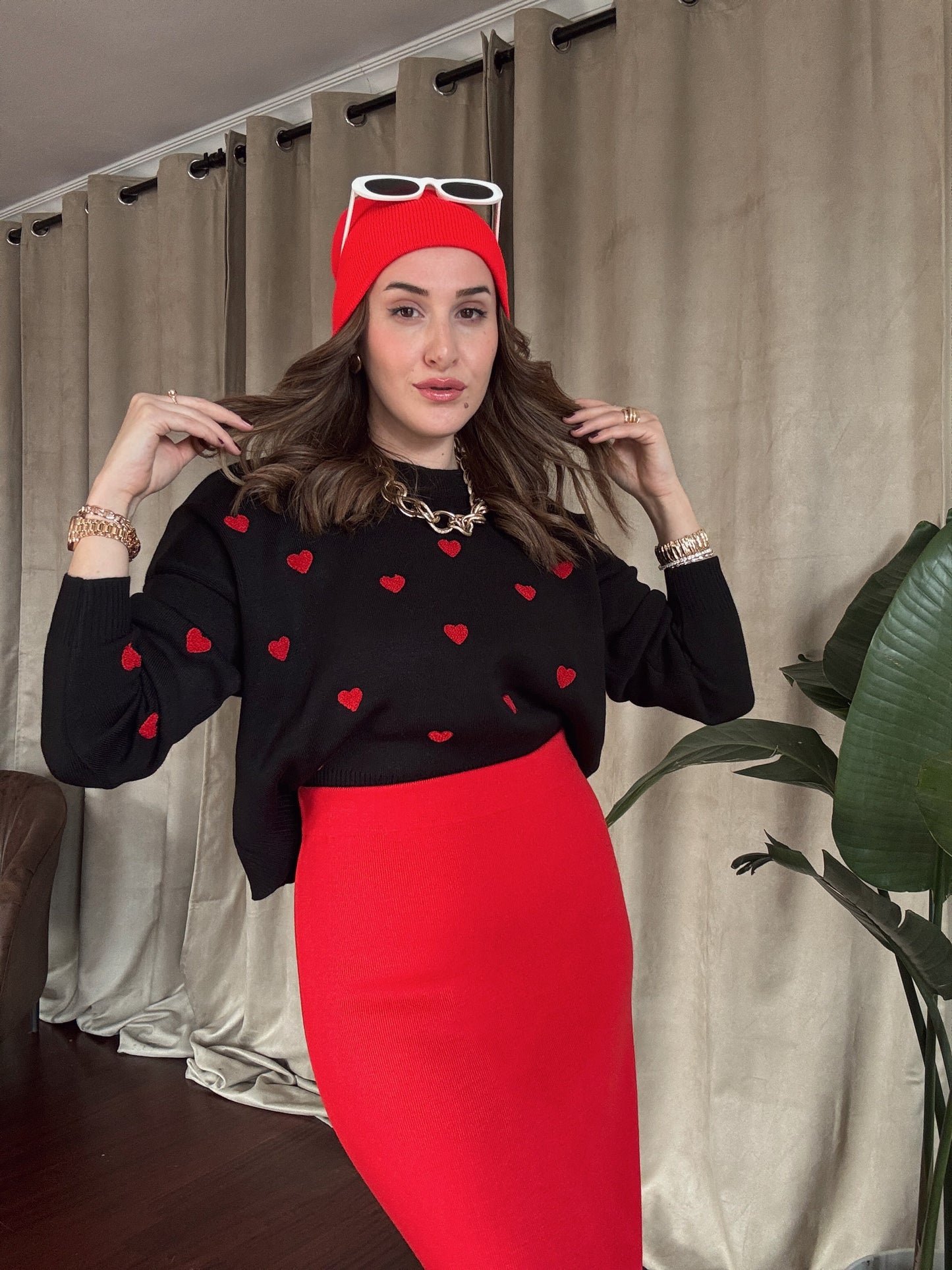 Minik Kalpli Crop Kazak - SİYAH