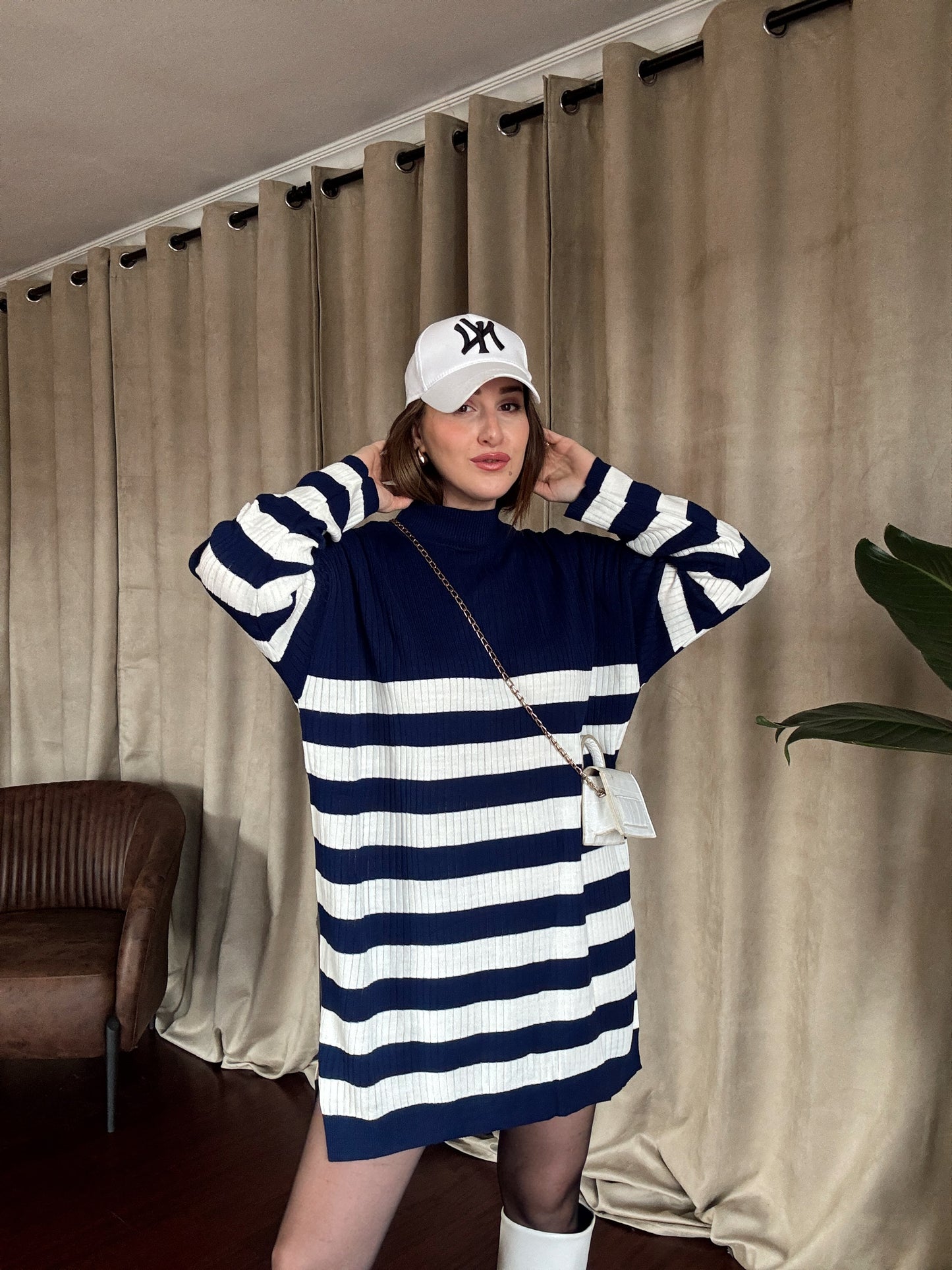 Yarım Balıkçı Fitilli Tunik - LACİVERT