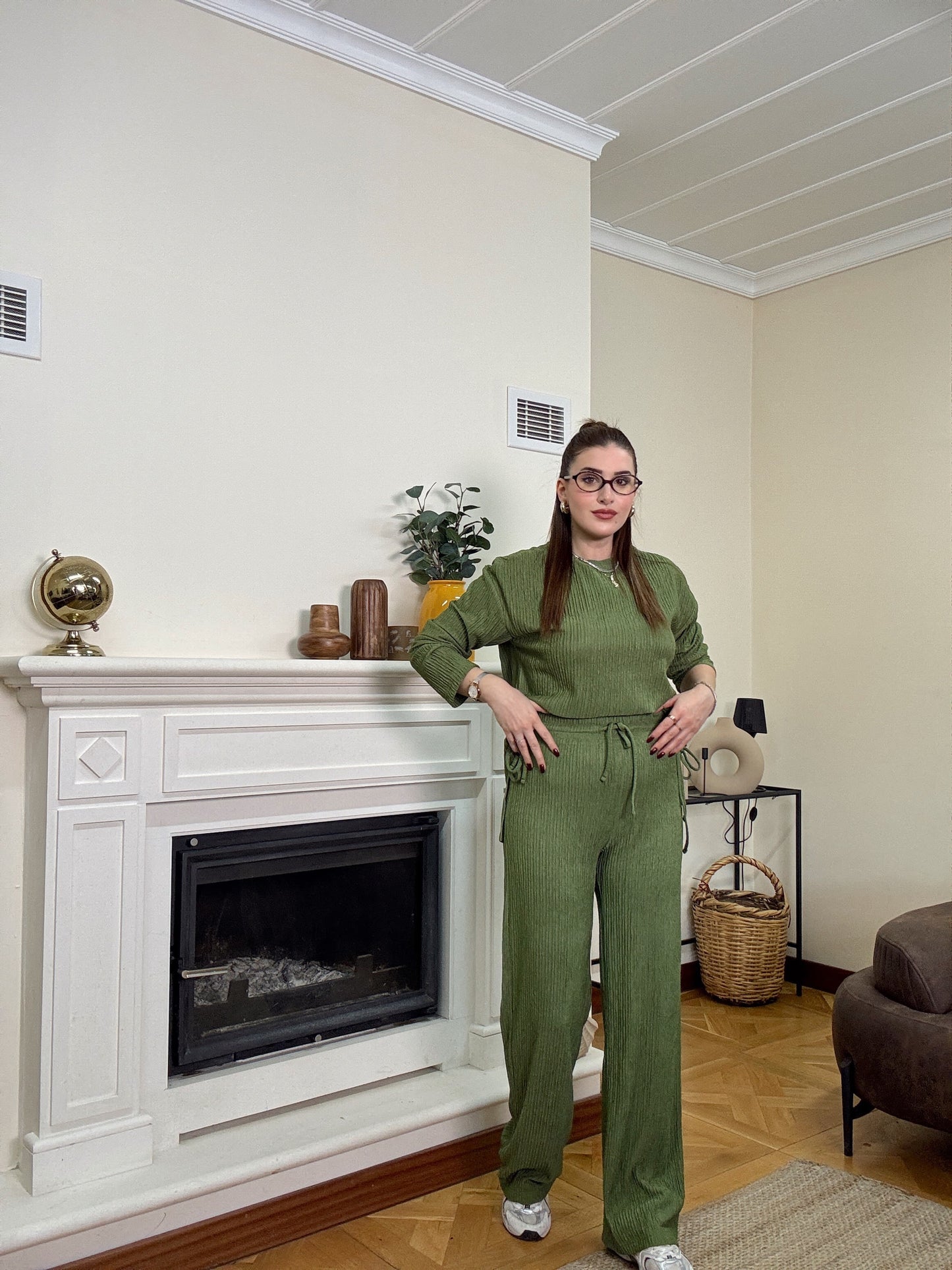 Yan bağlama detay bürümcük takım-YEŞİL