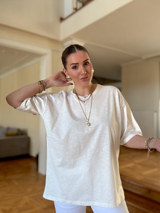 Oversize Tişört Beyaz